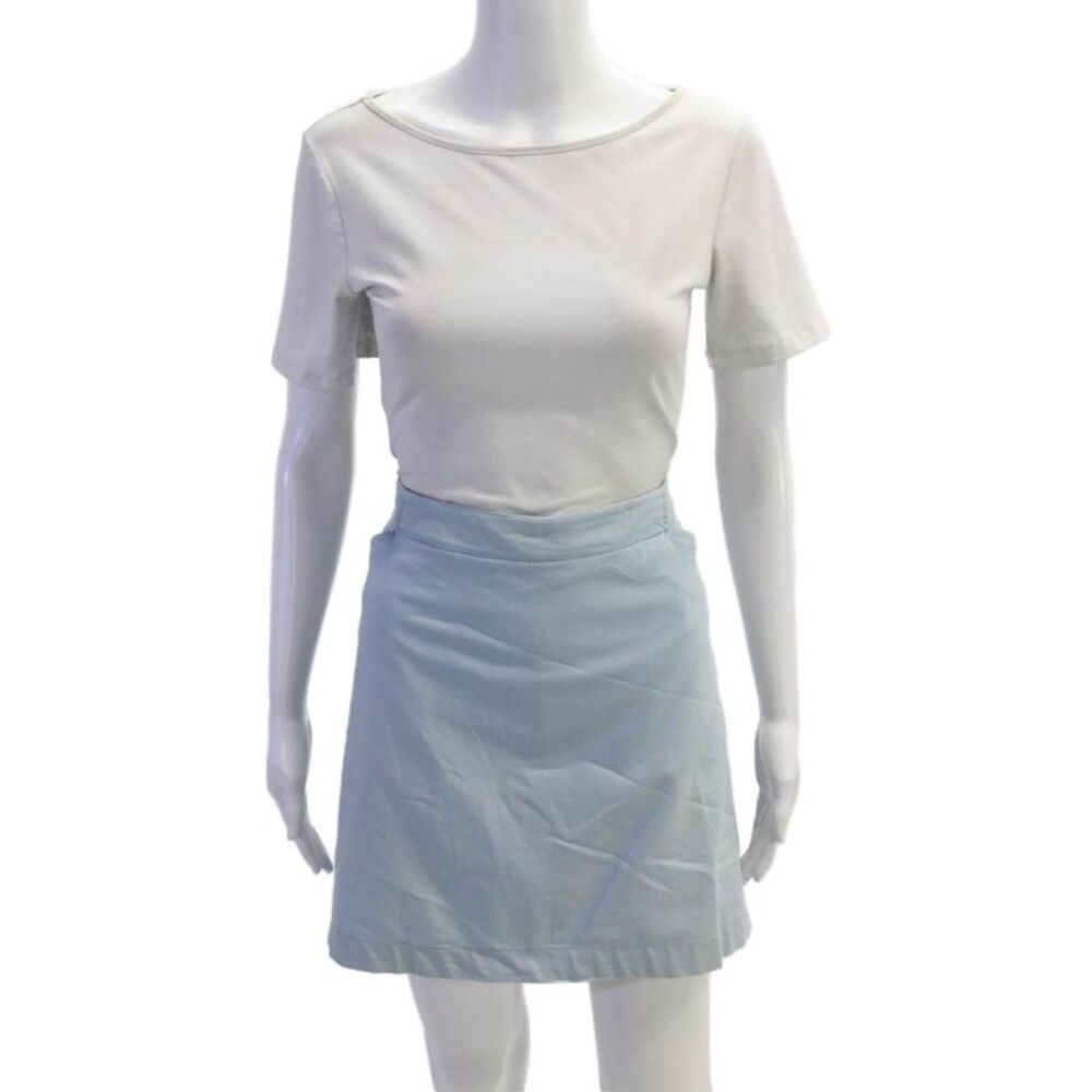 Nike Golf Womens Four Pocket Zip Up Mini Activewear Skort Light Blue Size 14